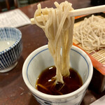 そば処元屋 - 半ざる@400円(イベントメニュー)& ちょい呑み日本酒(木曽の酒 七笑)@200円(イベントメニュー)