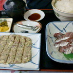金沢食堂 - 鯵たたき　鯵刺身