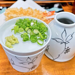 萩の茶屋 - つけ汁、薬味