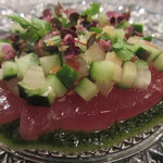 初カツオのマリネアップ