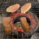 やまさきの焼肉 - サーロインと鶏むね肉