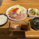 やまさきの焼肉 - がんこ鶏定食　1,480円