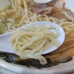 食堂 はせ川 - 東京製麺の中太麺