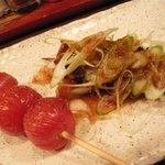侍 - ミニトマト串とタン（ねぎにんにく）