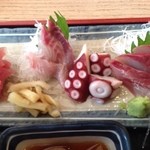 丸冨水産 - 刺身定食 ¥680 の刺身