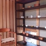 cafe 結 - 展示されている陶器は池田町の方の作品だそうです