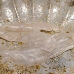 馳走 啐啄一十  - ⑪虎河豚(山口県下関産、3日寝かせ)、削り酢橘皮振り
      産卵期は春～初夏、旬は冬
      体脂肪率4%と脂は少なくアミノ酸が多く含まれ、旨み&甘みが豊か
      冷やし込みと脱水【塩脱水】により、当日〆以上のプリプリ感