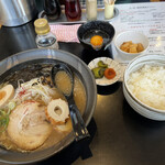 拉麺 かもす - 島根の宍道湖ラーメン、たまごかけご飯セット