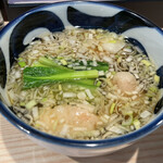 水原製麺 - 和出汁の昆布水つけ麺のつけ汁。