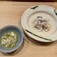 鮨 十兵衛 - 越前蟹 蟹味噌と蟹の身