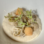 キノシタ - メニューB6,600円、アミューズ牡蠣のコンフィ