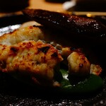 蓬左茶寮 - 黒毛和牛のステーキ 付け添えは平松氏の椎茸