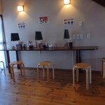 肉そば処 伍らい光 - 店内カウンター