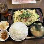 わ楽 - ガーリック照り焼きチキン(マヨビーム)定食　980円