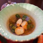 界 遠州 - 茄子翡翠煮海老ゼリー仕立て