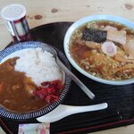 北海道屋 - 半カレー　チャーシューメン　自力セット（￥800）