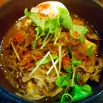 菊乃家本店 - 一味唐辛子をかけて