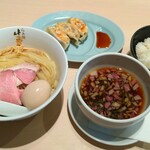 Raxamen Hayashida - 味玉つけ麺 餃子セット