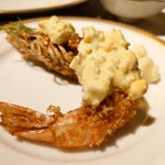 洋食 つばき - 車海老のフライ(タルタルソースが絶品なのです♡)