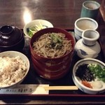 献上そば 羽根屋 本店 - 三色割子そば定食