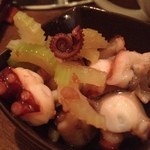 ゴーストスープ - 付き出し(手の込んだVer.)明石蛸とセロリのオリーブオイル炒め