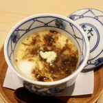 鮨 十兵衛 - 白子と岩海苔の茶碗蒸し