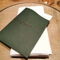 Crony - メニューとフィロソフィ