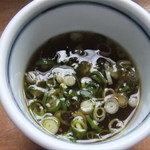 釜あげうどん 長田 in 香の香 - ネギ、おろし生姜の薬味をいれてみましたぁ