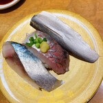 もりもり寿し - 青物3貫盛りです