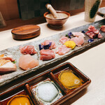 きばり屋 極 - 高坂鶏　盛合せ12種類