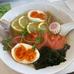 みそ膳 鬼べえ - 塩とまとレモンらーめん[全粒粉手打ち麺Ver.]