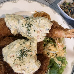 Bistro武田屋 - 武田家セット(エビフライ、チキンカツハーフ)