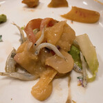 うを徳 - 鮎赤貝ひも青柳からしな蕾酢味噌和え