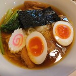 中華ソバ ちゃるめ - 半ラーメン(4周年限定)＋味玉