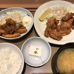 やよい軒 - 唐揚げ定食、いかの唐揚げ