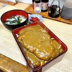河金 - 河金丼（＝カツカレー）ヒレかつ重 味噌汁付き
