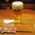 富久佳 - 生ビールを一気呑み