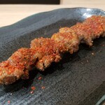 蘭州拉麺店 火焔山 - ラム肉の串焼き。