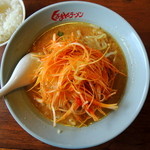 くるまやラーメン - 2013年6月21日(金)　ねぎ味噌ラーメン(760円)＋無料ライス