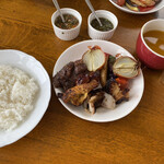 Daichi No Terasu - シュラスコ、ライス、スープ
