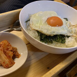 地鶏食堂 - 焼き卵かけご飯