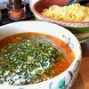 らーめん小貫修三 - 辛味噌つけ麺　大盛225g(￥690)。見かけは良い感じ。