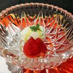 日本焼肉はせ川 別亭 - ロイヤルクイーン　アイス、オリーブオイルがけ