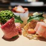 日本焼肉はせ川 別亭 - 神のタンと菜の花の昆布〆