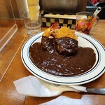 Kare No Nankai - メンチカツカレー大辛の辛め　900円+エビフライ　260円