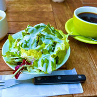 Mark Matsuoka Grill 中目黒 - サラダ、スープ、コーヒー(税込418円)