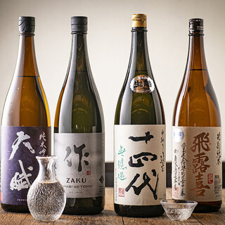 We have a selection of famous sake from all over the country.