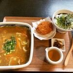 いちこま - カレーうどん（¥850）+たまごかけごはんセット（¥280）+コロッケ（SNS限定¥？）
