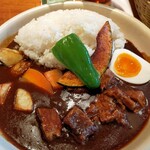 196780695 - 2023年2月12日(日) 柔らかﾋﾞｰﾌの黒ｶﾚｰ1,000円(ﾗｲｽ大盛+100円)