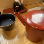 サラセン人の麦 - そば湯。かなり白濁してます。